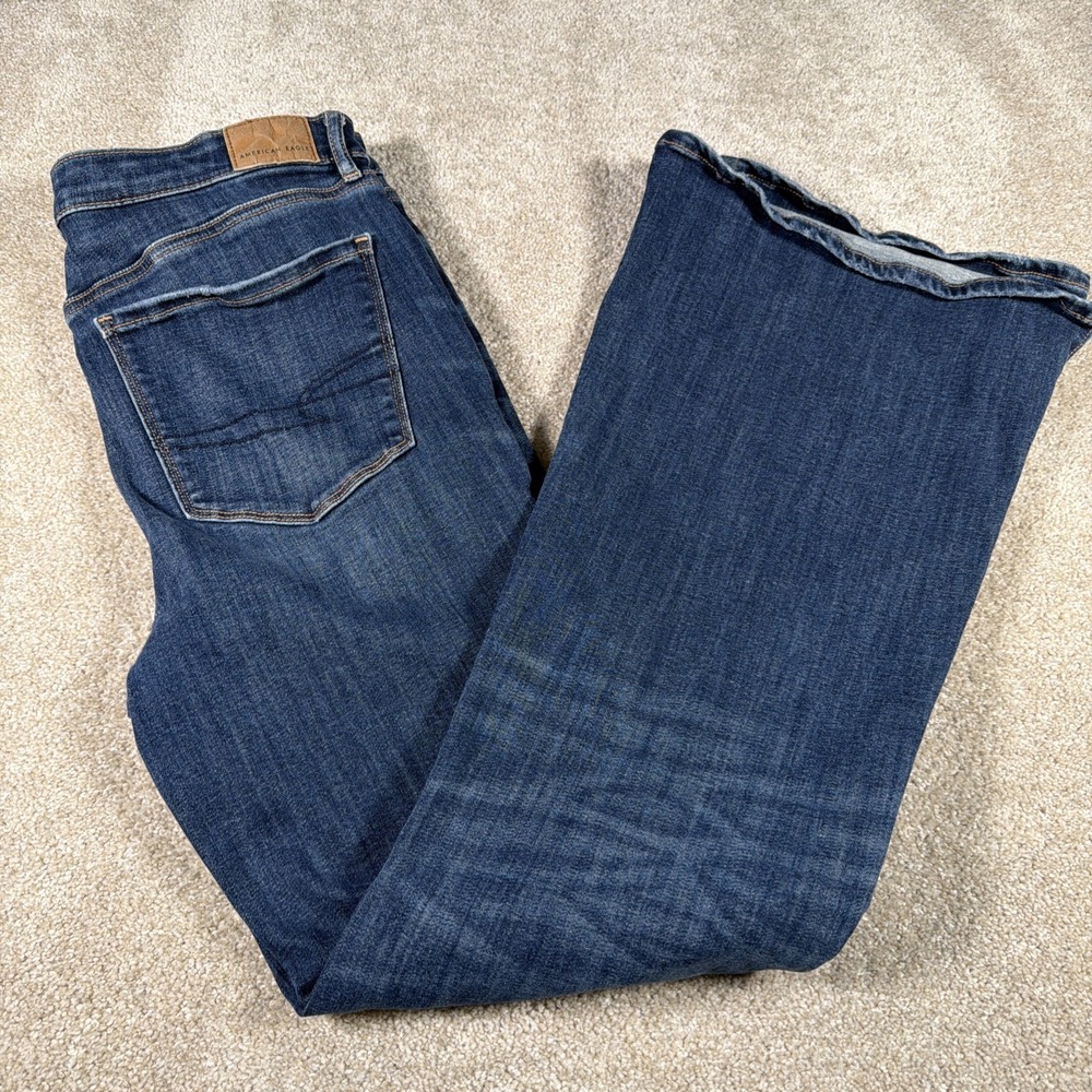 American Eagle Womens Super Hi Rise Flare Jeans‎ 12 Reg (FITS 30 X 29.5) Stretch